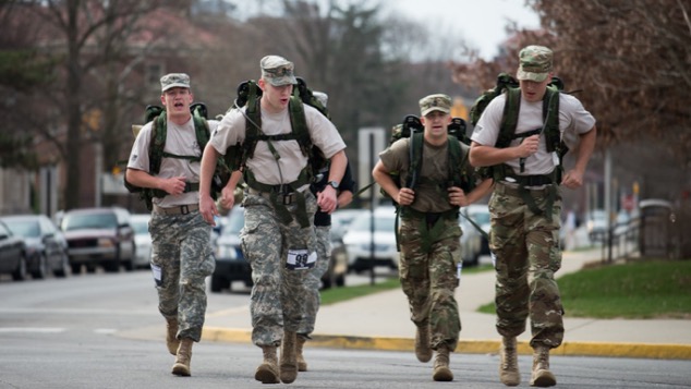 The Purdue Army ROTC Team 1 (pictured) consisting of Peter Clark, Ty Lanterman, Matthew Hinkley, and Max Leonard, took home the first place team award.