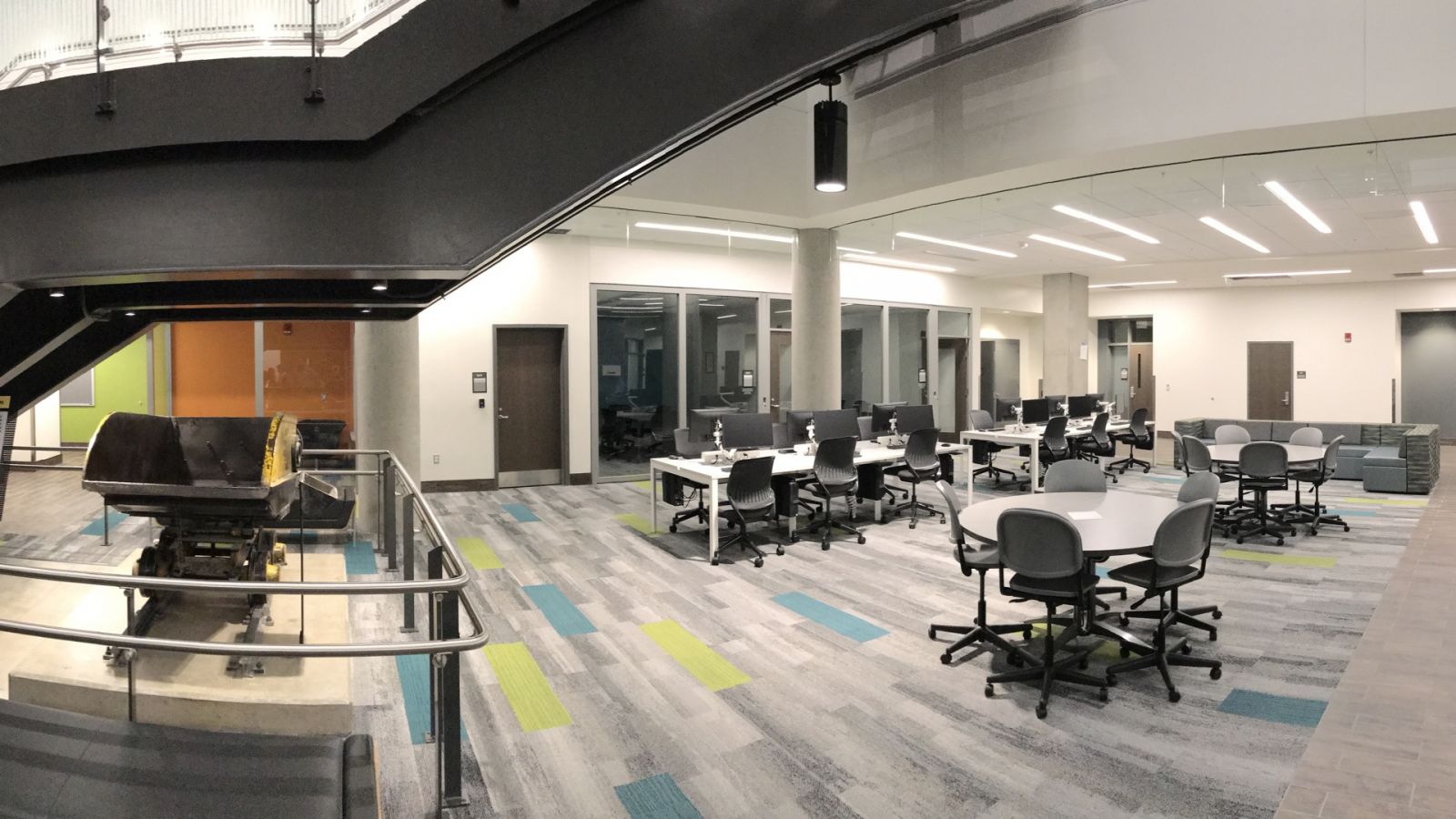 A study space in the Wilmeth Active Learning Center