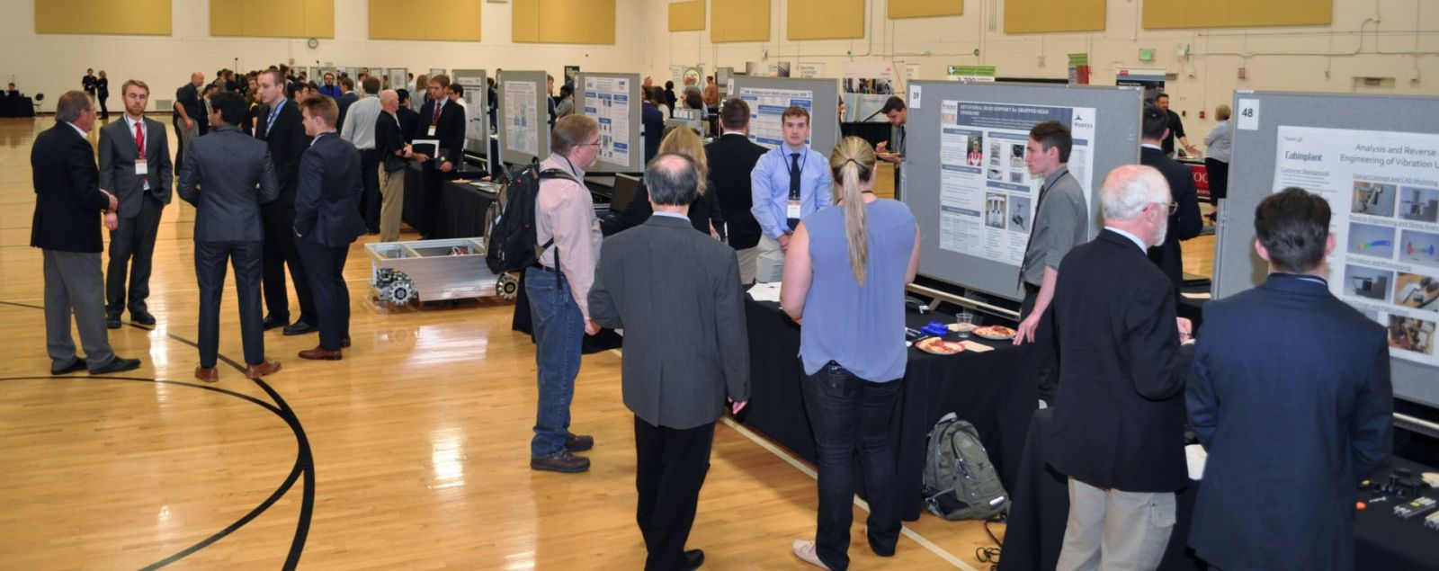 Purdue Polytechnic's Tech Expo is both a business-to-business trade show and presentations of students' capstone projects 