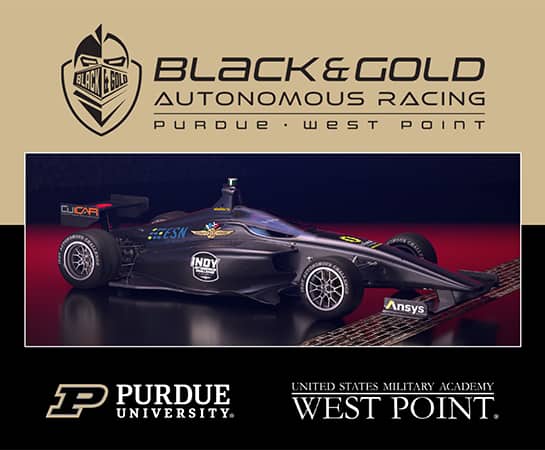 Students and faculty from Purdue University and the U.S. Military Academy at West Point are working together on a team entry for the Indy Autonomous Challenge. (Image provided)