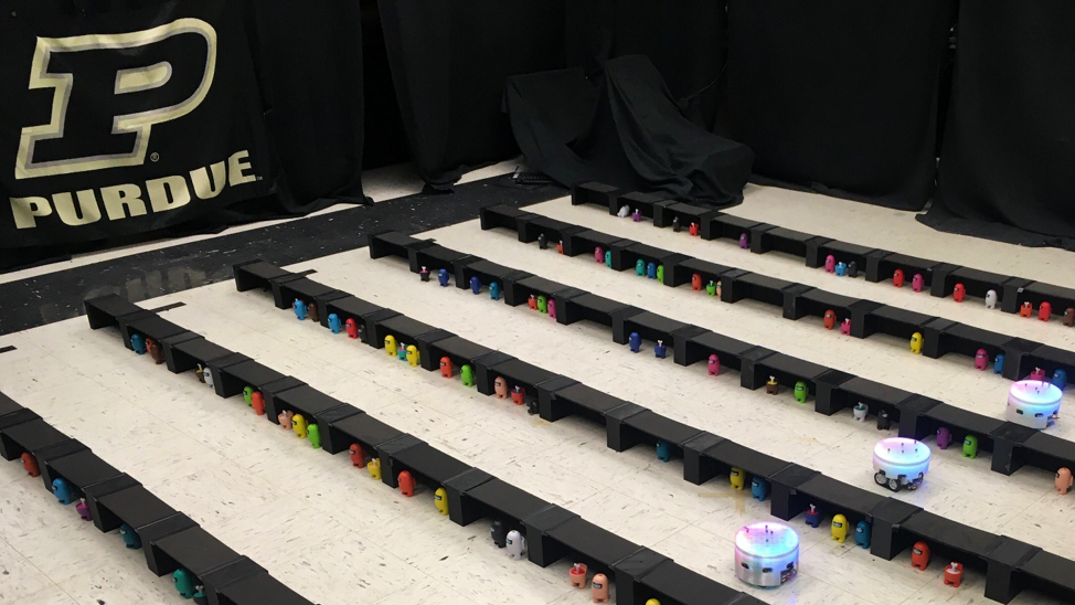 Pictured: Purdue SMART Lab's environmental test for human-robot collaboration and personality trait measurement. (Purdue University photo/SMART Lab)